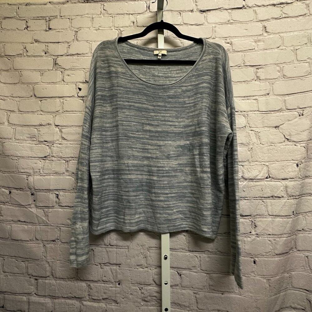 JOIE - Cashmere And Cotton Cream Blue Sweater
